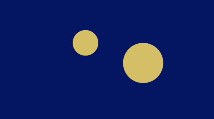 Gold bubbles on navy background