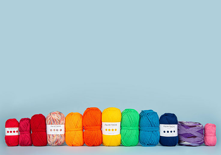 A rainbow of yarn