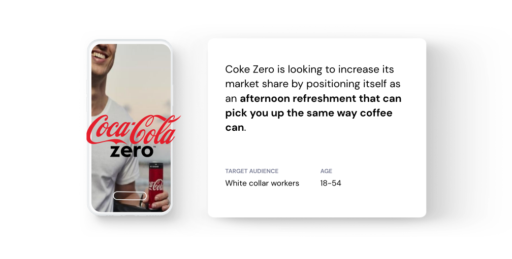 Coke Zero's sample brief