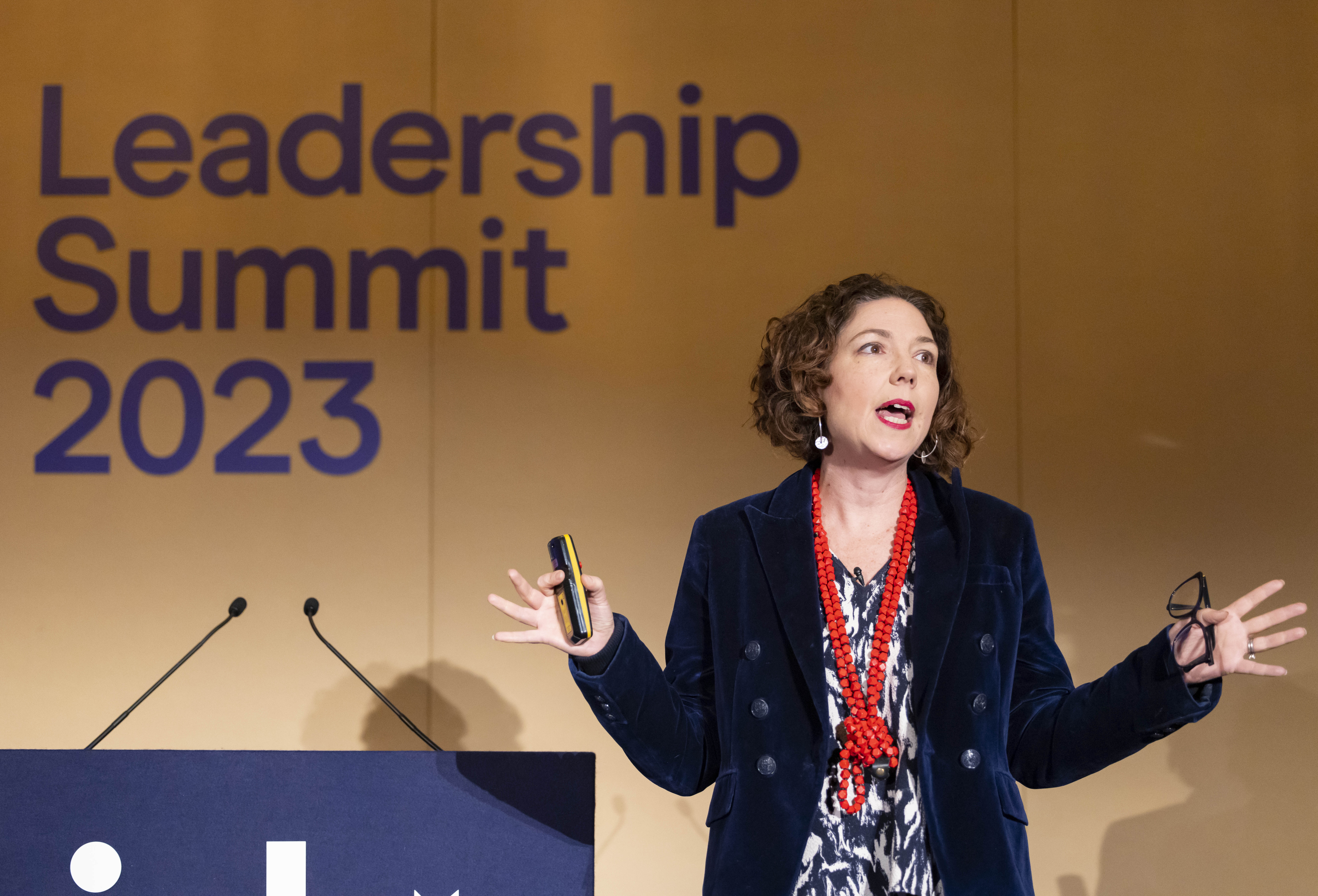 Christine Armstrong speaking at Leadership Summit