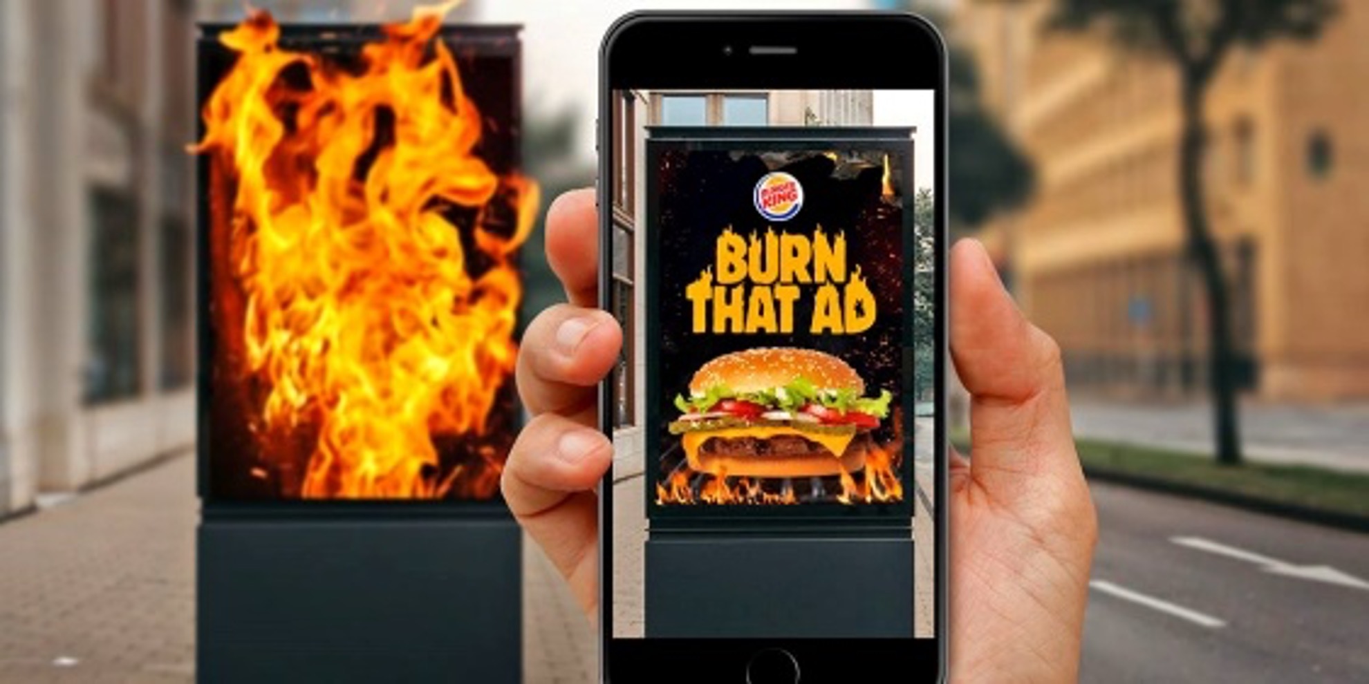 Burger King Burn that Ad DOOH campaign
