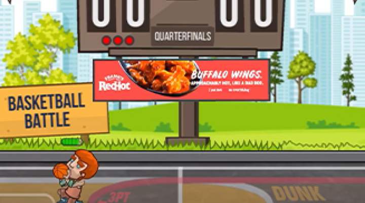 The eye tracking studies leveraged an intrinsic in-game advertising campaign for dentsu’s client McCormick and their Frank’s RedHot brand in Frameplay’s exclusive game, Basketball Battle.