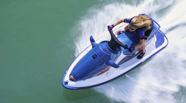 Woman on jetski