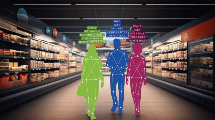 People in a supermarket