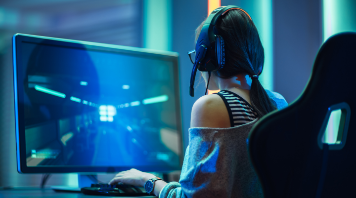 Female Video gamer