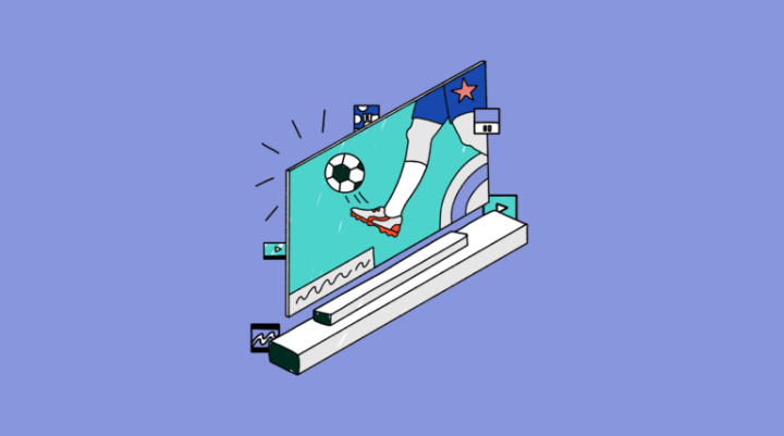 screen showing football