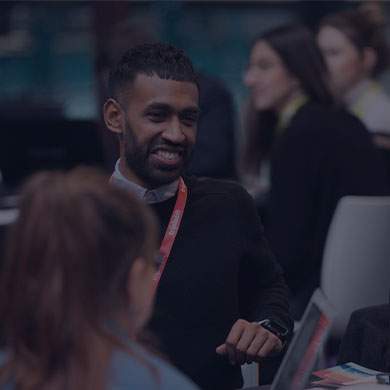 a stock photo of a man smiling awkwardly