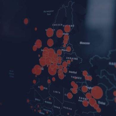 Digital imprints across a map of Europe