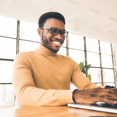 man on a laptop