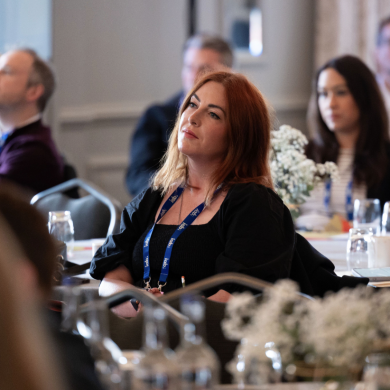 Woman in the audience at Leadership Summit
