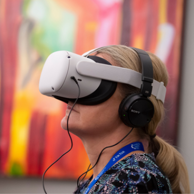 Person with VR headset