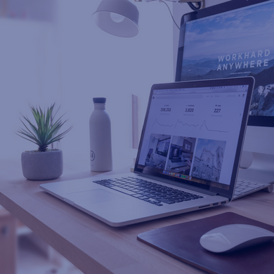 Laptop displaying contextual ad setting
