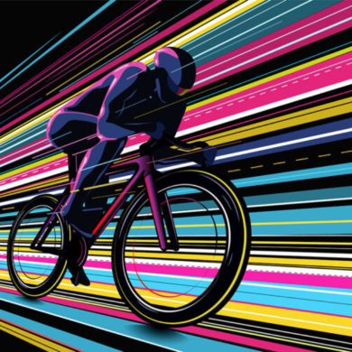 abstract image of cycling