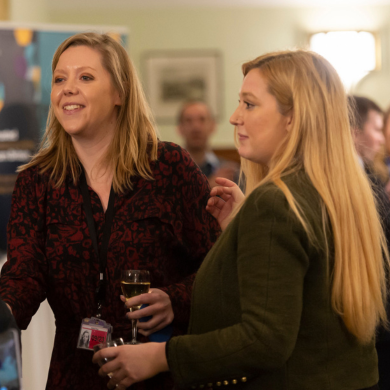 Two women in conversation