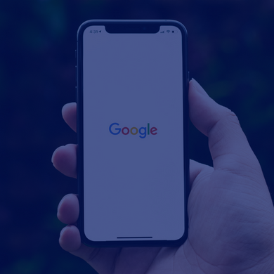 Google logo on a smartphone screen