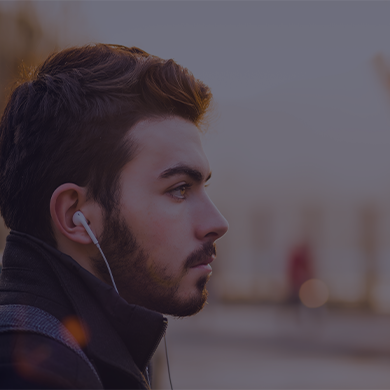 Listening Britain man