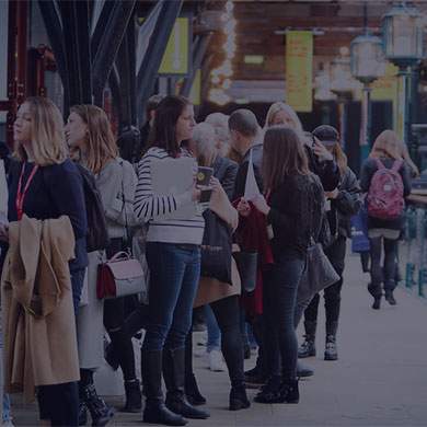 Stock photo of a crowd of people