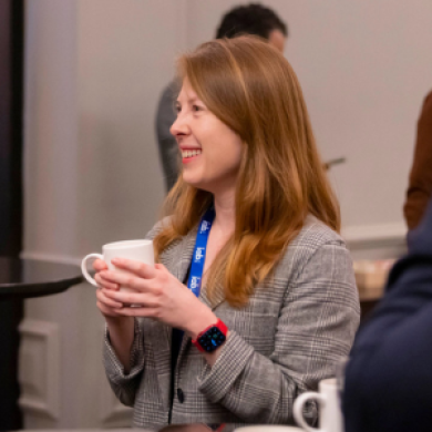 IAB UK member in discussion at event