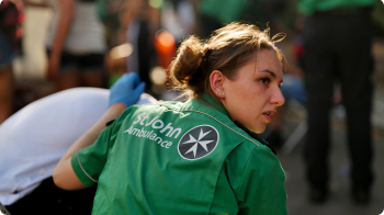 St Johns ambulance employee