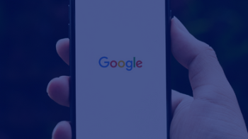 Google logo on a smartphone screen