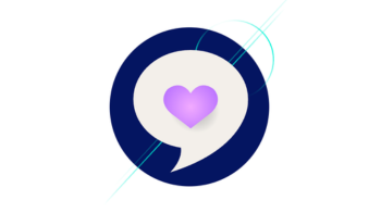 social heart react graphic