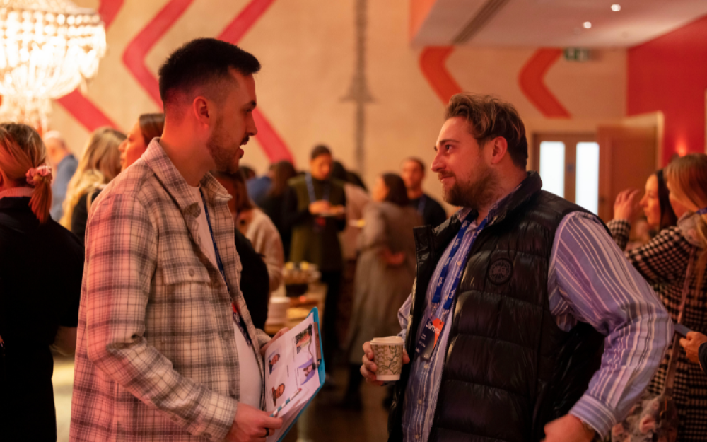 Ryan chatting with members