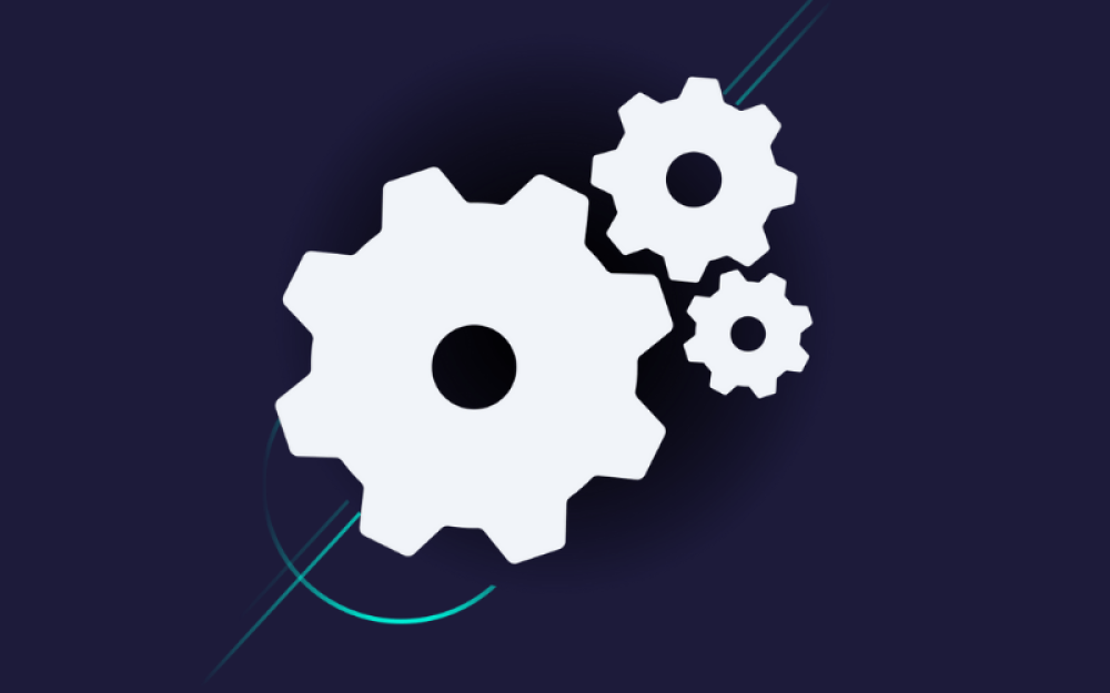 Cog wheel set of three icon