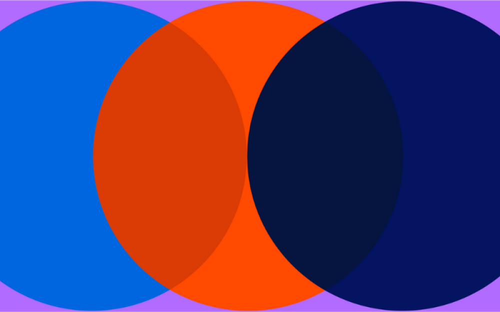 Abstract imagery of overlapping circles