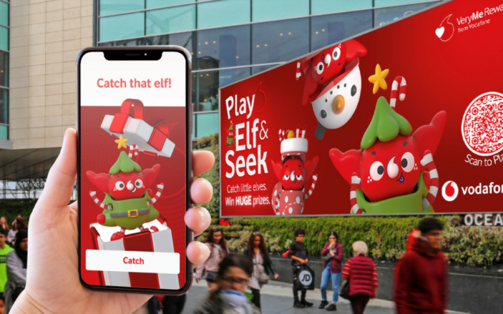 Creative for Dentsu's Vodafone 'Elf and Seek' campaign