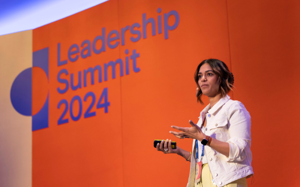 Ravleen Beeston speaking at Leadership Summit 2024